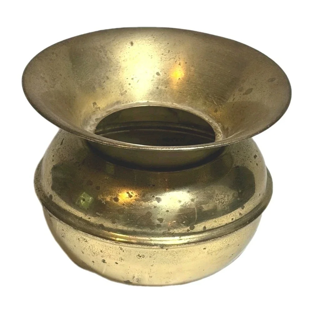 VINTAGE Made in England Brass Bowl or Spittoon - Brass Metal Decor